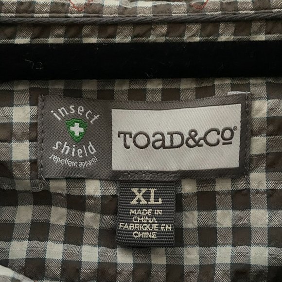 Toad&Co Shirt Debug Lightness Insect Shield Blue White Debug Lightness XL - Picture 5 of 10